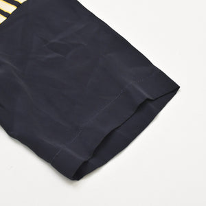 極美品 STUDIO 0001 BY FERRE スタジオゼロゼロゼロワンバイフェレ Vネック半袖カットソー 刺繍ワッペン Tシャツ イエロー ブラック 中古 4a002143