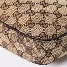 画像をギャラリービューアに読み込む, GUCCI グッチ ハンドバッグ GG柄 145811 シェリーライン GGキャンバス レザー シルバー金具 美品 中古 4a001092