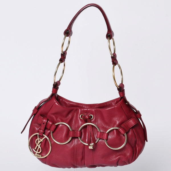 Very good condition Saint Laurent Shoulder Bag 139263 Wine red Gold hardware Used 4a001106