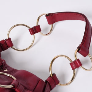 Very good condition Saint Laurent Shoulder Bag 139263 Wine red Gold hardware Used 4a001106