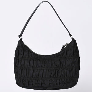 Very Good Condition PRADA Hobo One Shoulder Bag 1NE204 Triangle Logo Triangle Logo Plate Nylon Black Used 4a001931