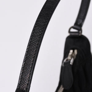 Very Good Condition PRADA Hobo One Shoulder Bag 1NE204 Triangle Logo Triangle Logo Plate Nylon Black Used 4a001931