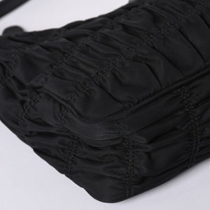 Very Good Condition PRADA Hobo One Shoulder Bag 1NE204 Triangle Logo Triangle Logo Plate Nylon Black Used 4a001931