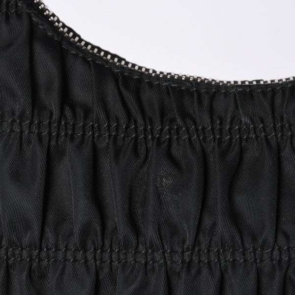 Very Good Condition PRADA Hobo One Shoulder Bag 1NE204 Triangle Logo Triangle Logo Plate Nylon Black Used 4a001931