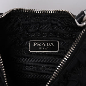 Very Good Condition PRADA Hobo One Shoulder Bag 1NE204 Triangle Logo Triangle Logo Plate Nylon Black Used 4a001931