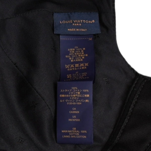 新品未使用 LOUIS VUITTON ルイヴィトン キャップ オンリー LV アジャスターキャップ M7633L コットン ブラック 中古 4a002479