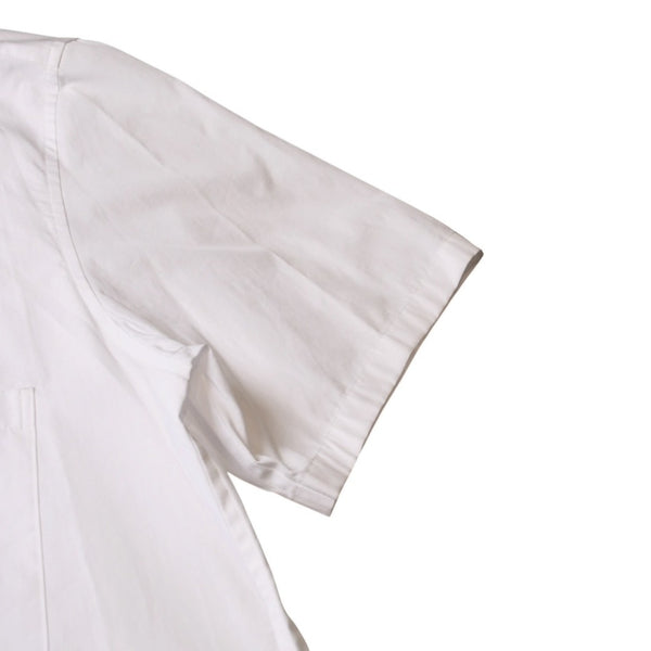 Very Good Condition Ground Y Yohji Yamamoto Short Sleeve Big Shirt Dress Shirt Round Cut Big Silhouette White GZ-B01-001 Used 4a002152