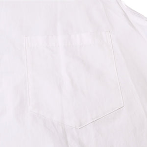 Very Good Condition Ground Y Yohji Yamamoto Short Sleeve Big Shirt Dress Shirt Round Cut Big Silhouette White GZ-B01-001 Used 4a002152