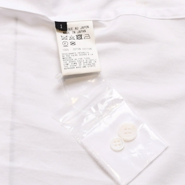 Very Good Condition Ground Y Yohji Yamamoto Short Sleeve Big Shirt Dress Shirt Round Cut Big Silhouette White GZ-B01-001 Used 4a002152