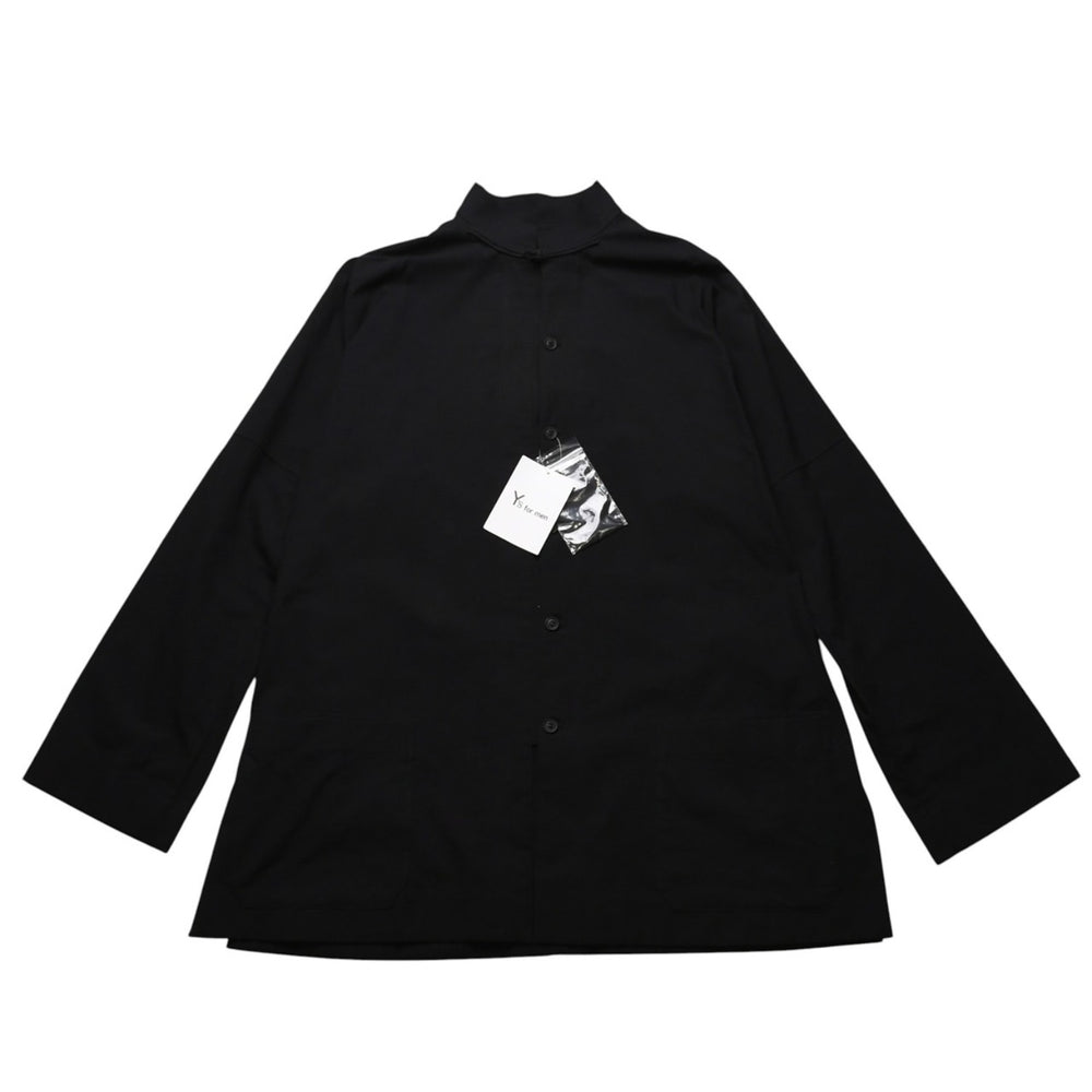Very Good Condition Y's Width Black Shirt Long Sleeve Shirt Long Sleeve MP-BO7-057 Cotton Made in Japan Used 4a002154