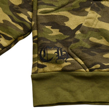 Load image into Gallery viewer, 極美品 CHROME HEARTS クロムハーツ ダブルフェイス ジップアップフーディー サイズS カモフラ サーマル ホースシュー 中古 4a002869
