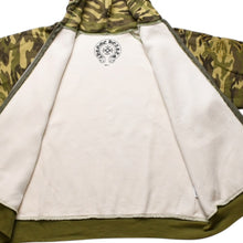 Load image into Gallery viewer, 極美品 CHROME HEARTS クロムハーツ ダブルフェイス ジップアップフーディー サイズS カモフラ サーマル ホースシュー 中古 4a002869
