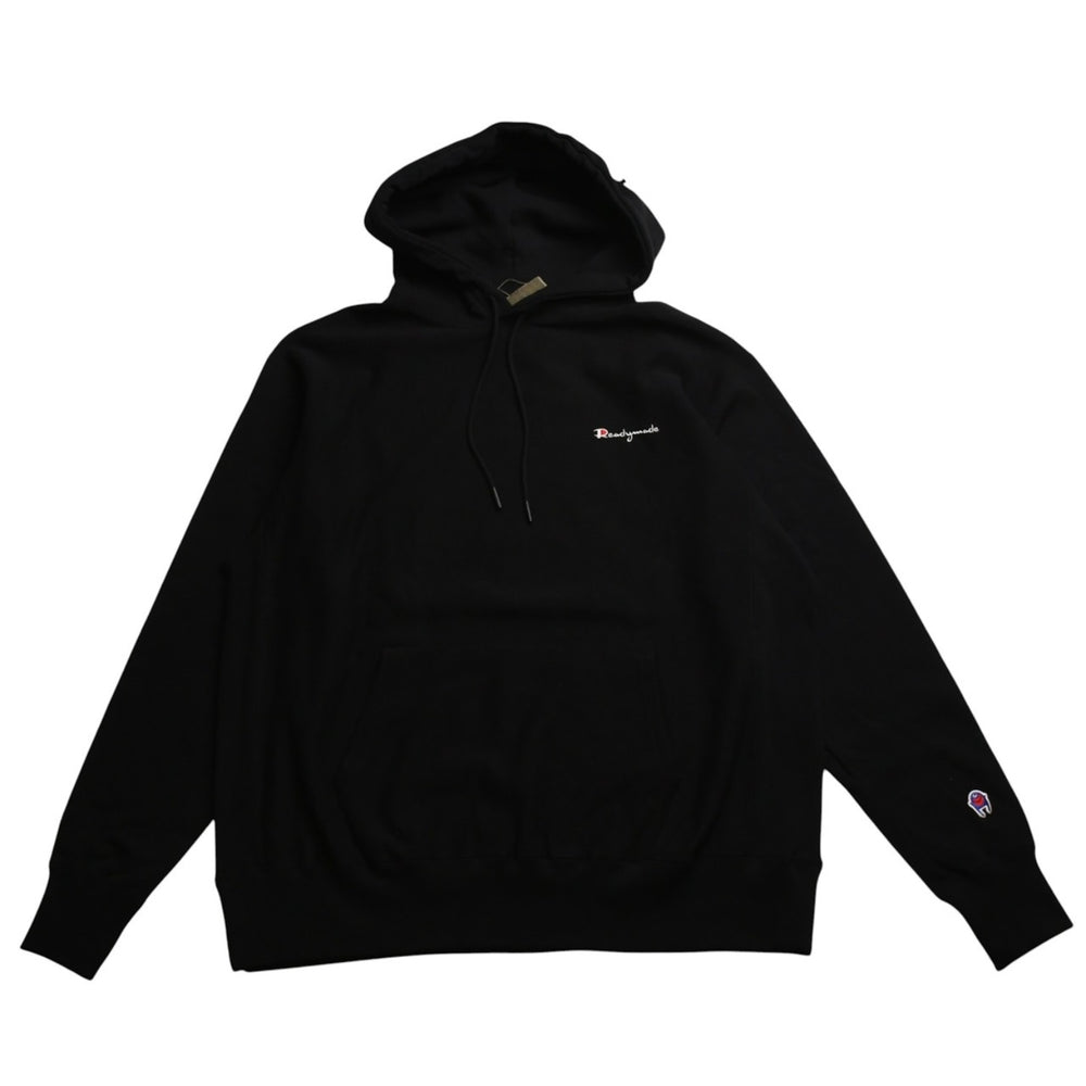 極美品 READYMADE レディメイド PIONCHAM SWEAT HOODIE パーカー チャンピオンパロディ ブラック コットン裏毛 サンプル品 SAMPLE 中古 4a002317