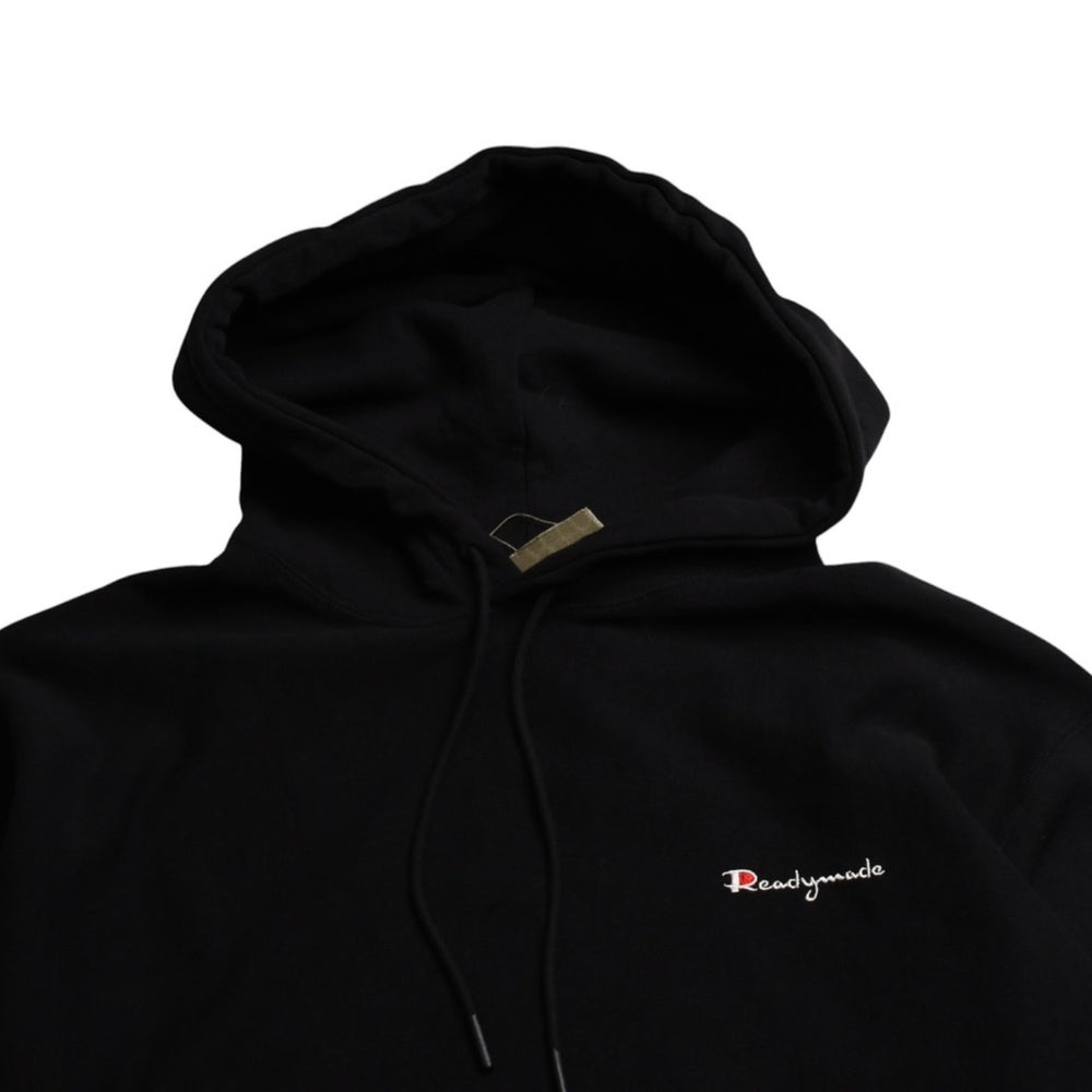 極美品 READYMADE レディメイド PIONCHAM SWEAT HOODIE パーカー チャンピオンパロディ ブラック コットン裏毛 サンプル品 SAMPLE 中古 4a002317