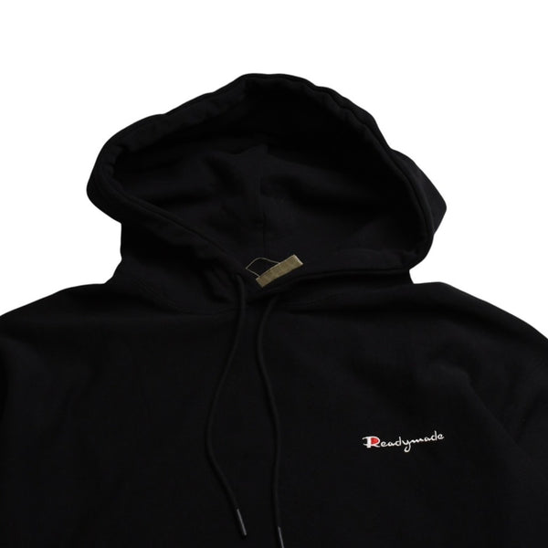 極美品 READYMADE レディメイド PIONCHAM SWEAT HOODIE パーカー チャンピオンパロディ ブラック コットン裏毛 サンプル品 SAMPLE 中古 4a002317