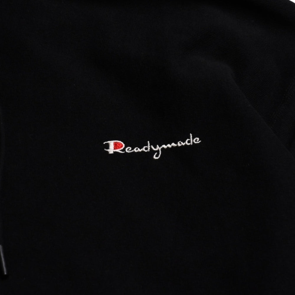 極美品 READYMADE レディメイド PIONCHAM SWEAT HOODIE パーカー チャンピオンパロディ ブラック コットン裏毛 サンプル品 SAMPLE 中古 4a002317