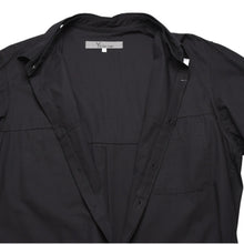 画像をギャラリービューアに読み込む, 極美品 Y's for men ワイズフォーメン ワイズ ヨウジヤマモト 長袖ブラックブロードシャツ タンブラー加工 二重襟 コットンブロード生地 MO-B04-001-2 中古 4a002165