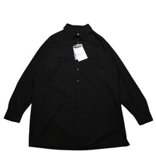 画像をギャラリービューアに読み込む, 極美品 Y's for men ワイズフォーメン ワイズ ヨウジヤマモト 長袖ブラックブロードシャツ タンブラー加工 二重襟 コットンブロード生地 MO-B04-001-2 中古 4a002165