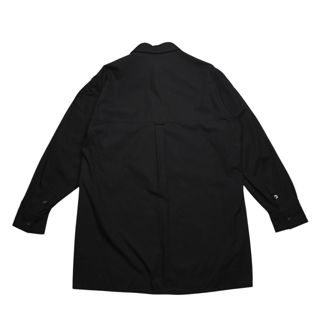 Very good condition Y's for men Y's Yohji Yamamoto long sleeve black broad shirt tumbler double collar cotton broad fabric MO-B04-001-2 Used 4a002165