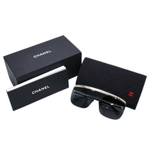 Load image into Gallery viewer, 新品未使用 CHANEL シャネル リムレス サングラス アイウェア 71507 L9514 ココマーク トップロゴ ブラック ゴールド 中古 4a002992