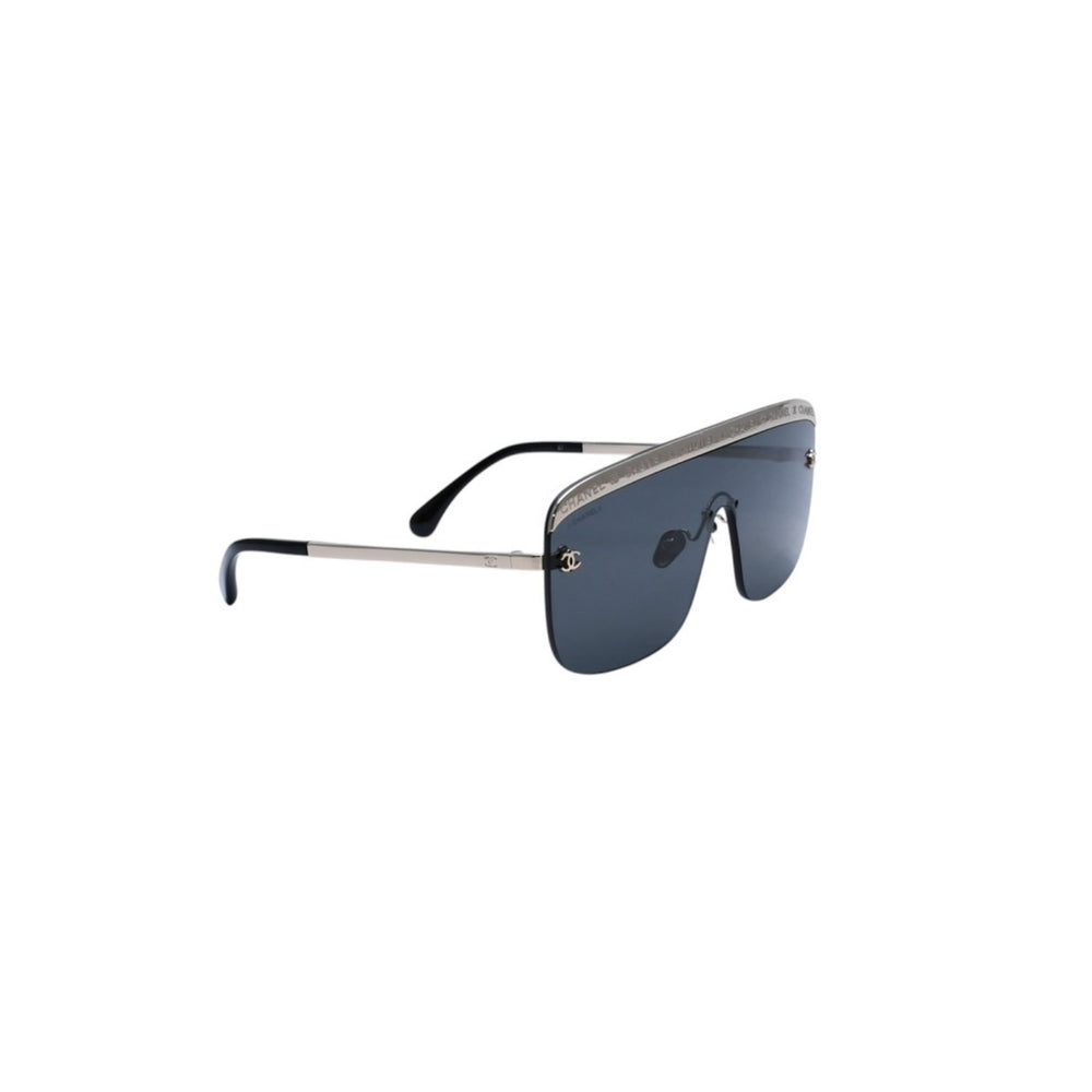 New and unused CHANEL Rimless Sunglasses Eyewear 71507 L9514 Coco Mark Top Logo Black Gold Used 4a002992