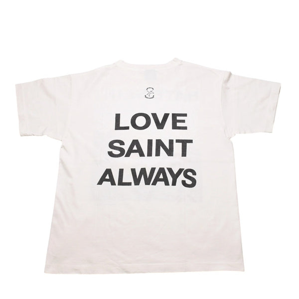 新品未使用 SAINT MICHAEL セントマイケル SAMPLE サンプル品 HATE SAINT 半袖Tシャツ サイズXL ホワイト 中古 4a002174