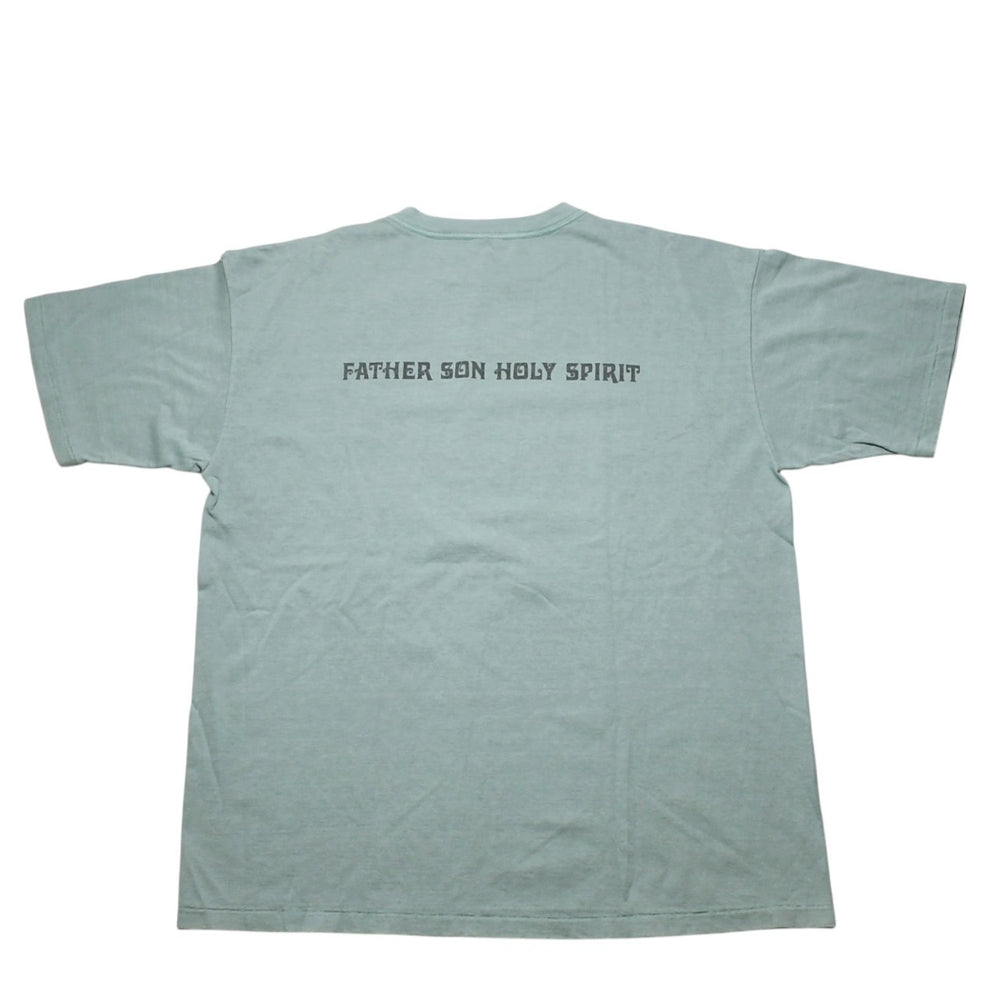 新品未使用 SAINT MICHAEL セントマイケル SAINT HOOD 半袖Tシャツ SAMPLE サンプル品 グリーン コットン サイズ表記なし 中古 4a002171