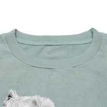 Load image into Gallery viewer, 新品未使用 SAINT MICHAEL セントマイケル SAINT HOOD 半袖Tシャツ SAMPLE サンプル品 グリーン コットン サイズ表記なし 中古 4a002171