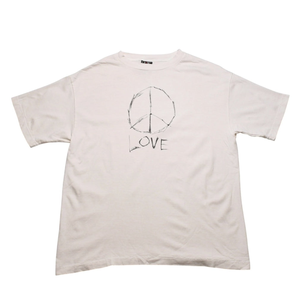 Brand new, unused SAINT MICHAEL LOVE &  PEACE Love&ピShort-sleeved T-shirt, size XL, SAMPLE, ivory, used, 4a002170