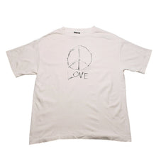 Load image into Gallery viewer, 新品未使用 SAINT MICHAEL セントマイケル LOVE &amp; PEACE ラブ&amp;ピース 半袖Tシャツ サイズXL SAMPLE サンプル品 アイボリー 中古 4a002170