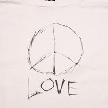 Load image into Gallery viewer, 新品未使用 SAINT MICHAEL セントマイケル LOVE &amp; PEACE ラブ&amp;ピース 半袖Tシャツ サイズXL SAMPLE サンプル品 アイボリー 中古 4a002170