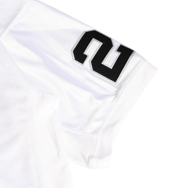 新品同様 Mitchell&Ness ミッチェルアンドネス オーセンティックユニフォーム オークランドレイダース チャールズウッドソン 2002年 スーパーボウル 背番号24 ホワイト ブラック 中古 4a002225