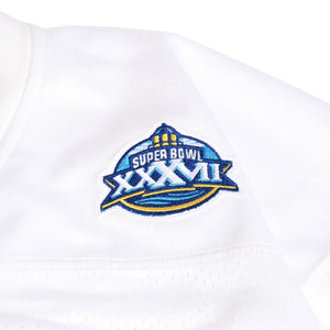 新品同様 Mitchell&Ness ミッチェルアンドネス オーセンティックユニフォーム オークランドレイダース チャールズウッドソン 2002年 スーパーボウル 背番号24 ホワイト ブラック 中古 4a002225