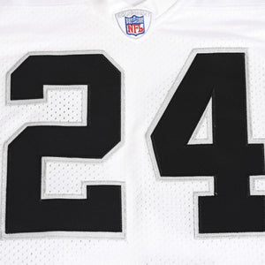 新品同様 Mitchell&Ness ミッチェルアンドネス オーセンティックユニフォーム オークランドレイダース チャールズウッドソン 2002年 スーパーボウル 背番号24 ホワイト ブラック 中古 4a002225