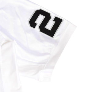 新品同様 Mitchell&Ness ミッチェルアンドネス オーセンティックユニフォーム オークランドレイダース チャールズウッドソン 2002年 スーパーボウル 背番号24 ホワイト ブラック 中古 4a002225