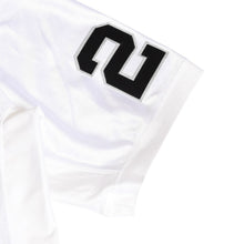画像をギャラリービューアに読み込む, 新品同様 Mitchell&amp;Ness ミッチェルアンドネス オーセンティックユニフォーム オークランドレイダース チャールズウッドソン 2002年 スーパーボウル 背番号24 ホワイト ブラック 中古 4a002225