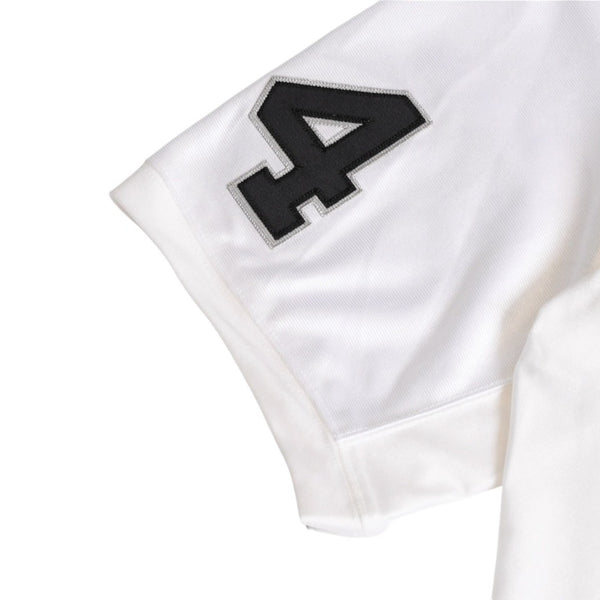 新品同様 Mitchell&Ness ミッチェルアンドネス オーセンティックユニフォーム オークランドレイダース チャールズウッドソン 2002年 スーパーボウル 背番号24 ホワイト ブラック 中古 4a002225