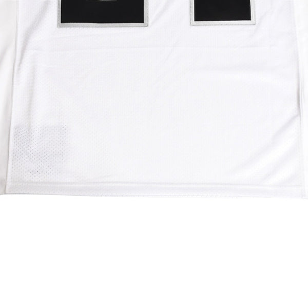 新品同様 Mitchell&Ness ミッチェルアンドネス オーセンティックユニフォーム オークランドレイダース チャールズウッドソン 2002年 スーパーボウル 背番号24 ホワイト ブラック 中古 4a002225