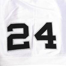 画像をギャラリービューアに読み込む, 新品同様 Mitchell&amp;Ness ミッチェルアンドネス オーセンティックユニフォーム オークランドレイダース チャールズウッドソン 2002年 スーパーボウル 背番号24 ホワイト ブラック 中古 4a002225