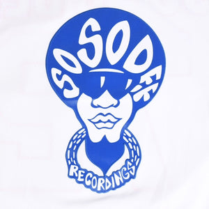 Very good condition Mitchell&Ness Mitchell &amp; Ness Hip Hop 50th Anniversary So So Def Recordings Collaboration Hockey Jersey, Size L, White &amp; Blue, Used, 4a002211