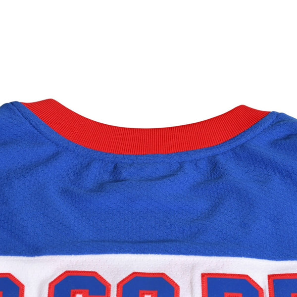Very good condition Mitchell&Ness Mitchell &amp; Ness Hip Hop 50th Anniversary So So Def Recordings Collaboration Hockey Jersey, Size L, White &amp; Blue, Used, 4a002211