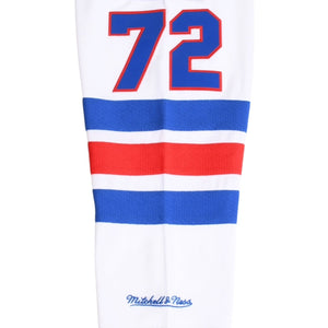 Very good condition Mitchell&Ness Mitchell &amp; Ness Hip Hop 50th Anniversary So So Def Recordings Collaboration Hockey Jersey, Size L, White &amp; Blue, Used, 4a002211