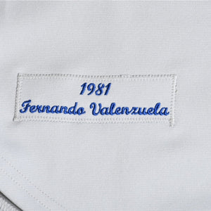 Like new Mitchell&Ness Mitchell &amp; Ness Cooperstown Collection 1981 Los Angeles Dodgers Fernando Valenzuera Authentic Road Jersey Size L Used 4a002213