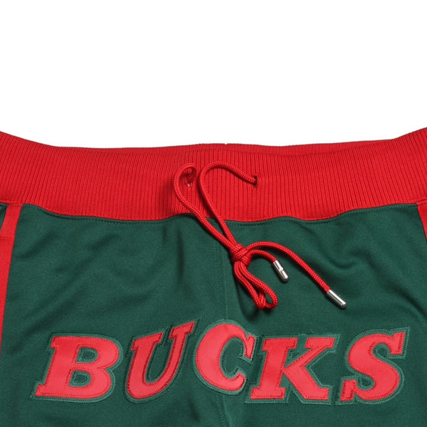 新品同様 Mitchell&Ness Just Don ミッチェルアンドネス ジャストドンコラボ ミルウォーキーバックス パンツ 1983-84 グリーン レッド ホワイト Lサイズ 中古 4a002279