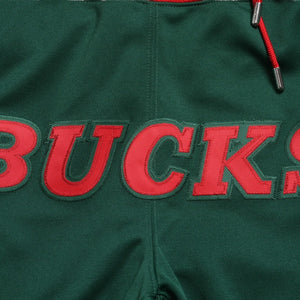 新品同様 Mitchell&Ness Just Don ミッチェルアンドネス ジャストドンコラボ ミルウォーキーバックス パンツ 1983-84 グリーン レッド ホワイト Lサイズ 中古 4a002279