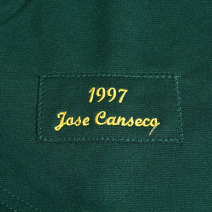 Like new Mitchell&Ness Mitchell &amp; Ness Baseball Jersey Oakland Athletics 1997 Jose Canseco Green Yellow XL Size Used 4a002220