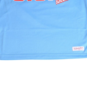 Like new Mitchell&Ness Mitchell &amp; Ness DJ Screw x Screwed UP Click Official Collaboration Football Jersey, Light Blue, Size M, 4a002212