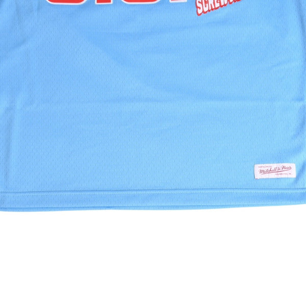 Like new Mitchell&Ness Mitchell &amp; Ness DJ Screw x Screwed UP Click Official Collaboration Football Jersey, Light Blue, Size M, 4a002212