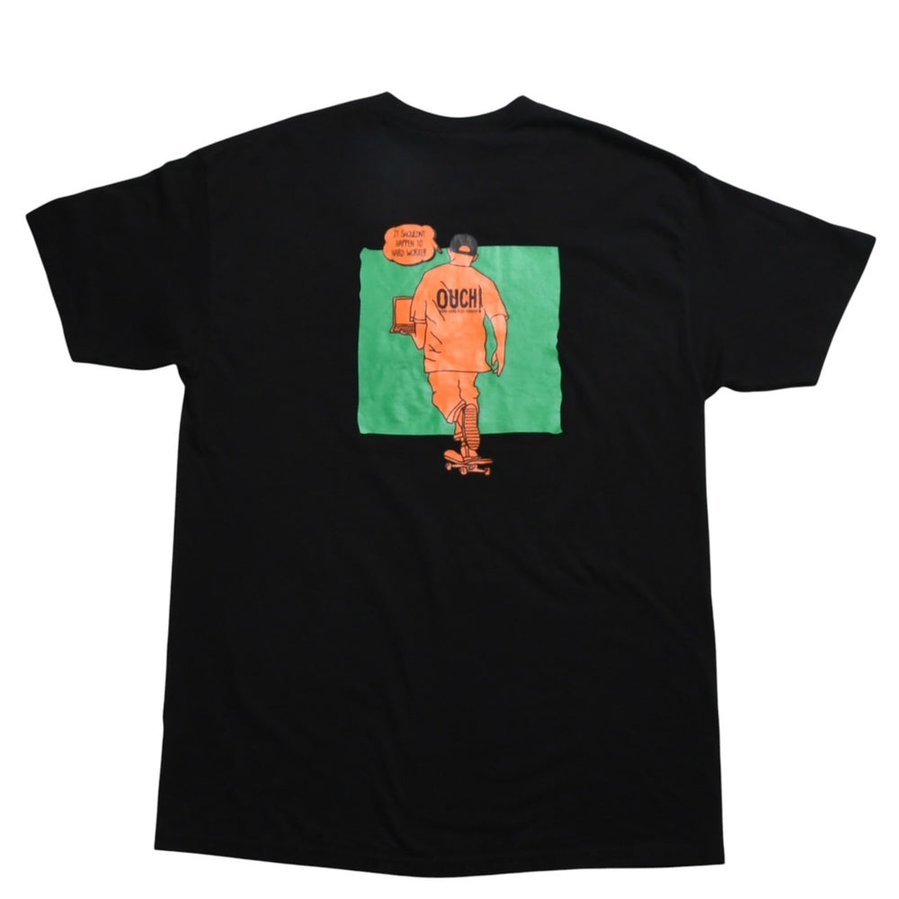 Very good condition SMASHER KINGASSO skater OUCH! SMASHERKING T-shirt short sleeve black orange green size XL used 4a003429