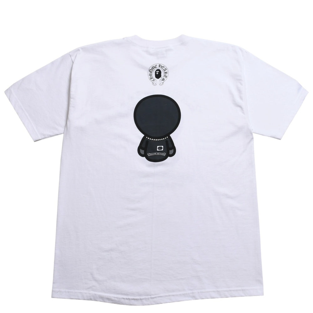 CHROME HEARTS × A BATHING APE クロムハーツ ア ベイシング エイプ コラボ限定Tシャツ ベイビーマイロ ベイプ エイプヘッド ホースシュー プラス スクロールラベル XLサイズ 美品 中古 4a004456